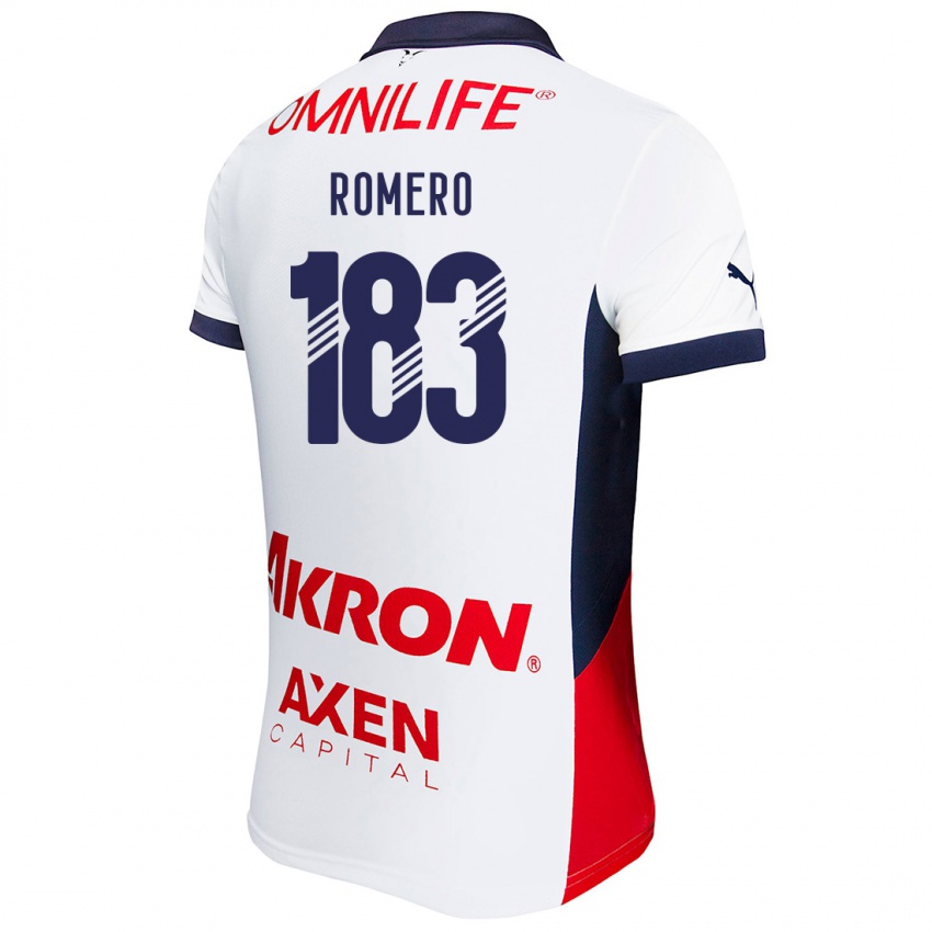 Kinder Javen Romero #183 Weiß Rot Blau Auswärtstrikot Trikot 2024/25 T-Shirt Österreich