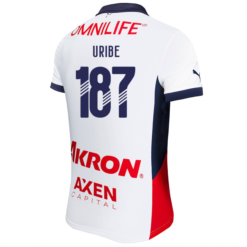 Kinder Juan Uribe #187 Weiß Rot Blau Auswärtstrikot Trikot 2024/25 T-Shirt Österreich