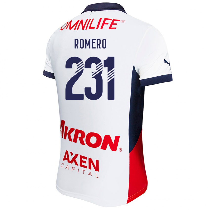 Kinder Ángel Romero #231 Weiß Rot Blau Auswärtstrikot Trikot 2024/25 T-Shirt Österreich