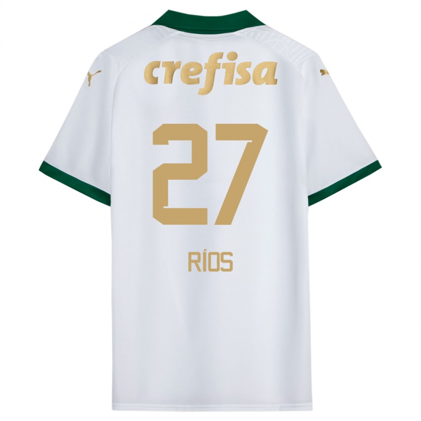 Kinder Richard Ríos #27 Weiß Grün Auswärtstrikot Trikot 2024/25 T-Shirt Österreich