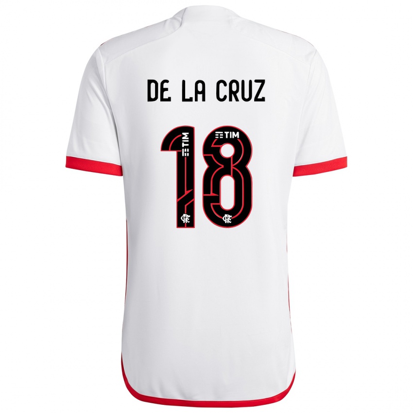 Kinder Nicolas De La Cruz #18 Weiß Rot Auswärtstrikot Trikot 2024/25 T-Shirt Österreich