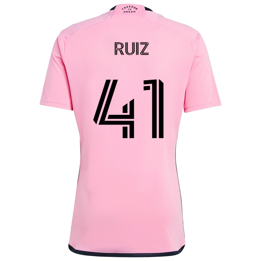 Herren David Ruíz #41 Rosa Heimtrikot Trikot 2024/25 T-Shirt Österreich