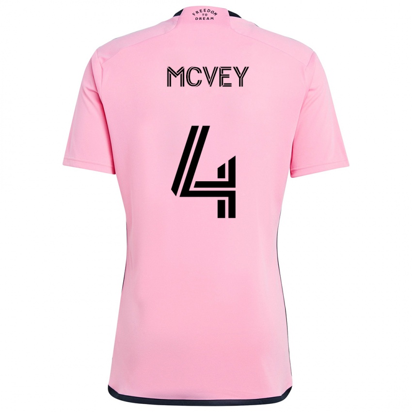 Herren Christopher Mcvey #4 Rosa Heimtrikot Trikot 2024/25 T-Shirt Österreich