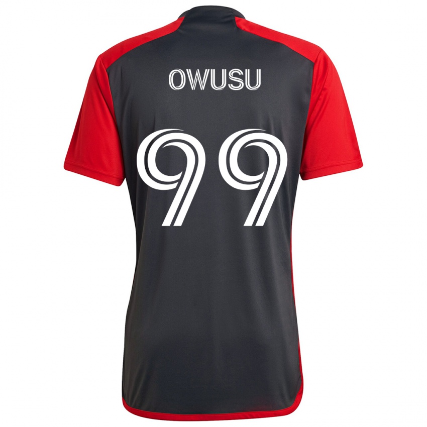 Herren Prince Osei Owusu #99 Grau Rot Heimtrikot Trikot 2024/25 T-Shirt Österreich