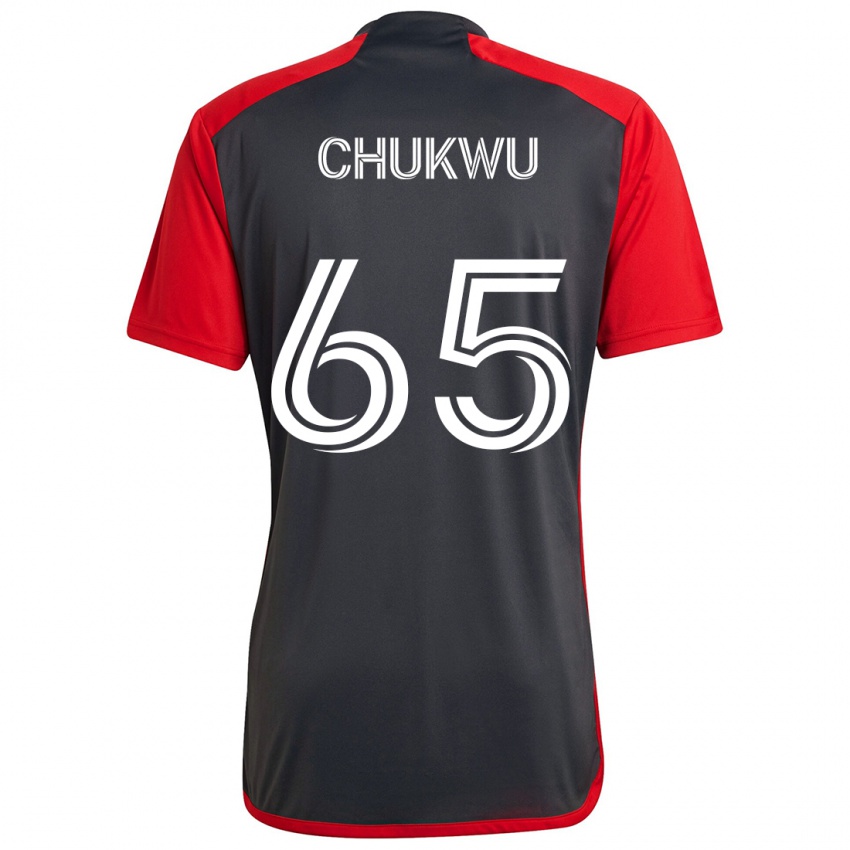 Herren Joses Chukwu #65 Grau Rot Heimtrikot Trikot 2024/25 T-Shirt Österreich