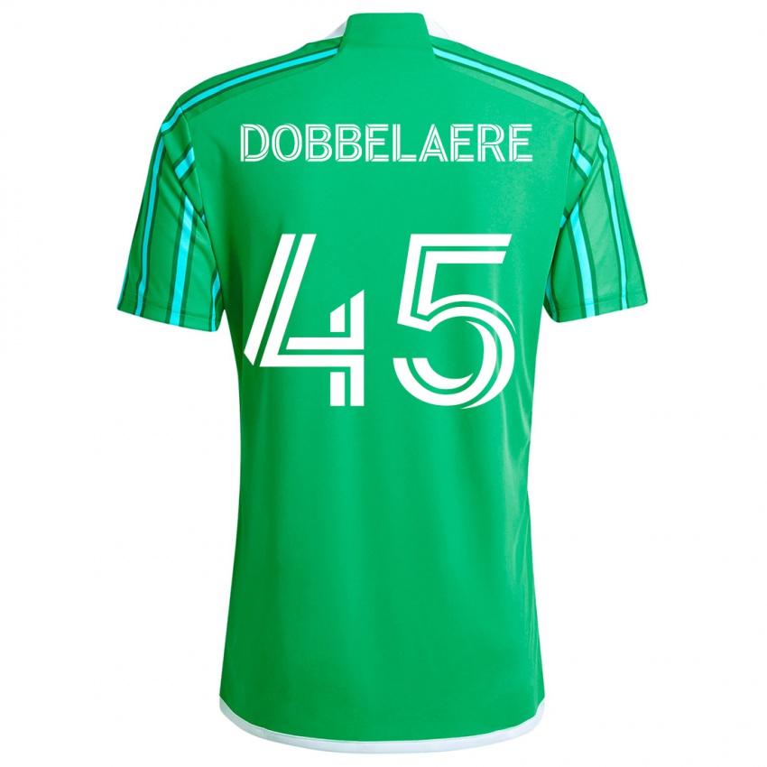 Herren Ethan Dobbelaere #45 Grün Weiß Heimtrikot Trikot 2024/25 T-Shirt Österreich