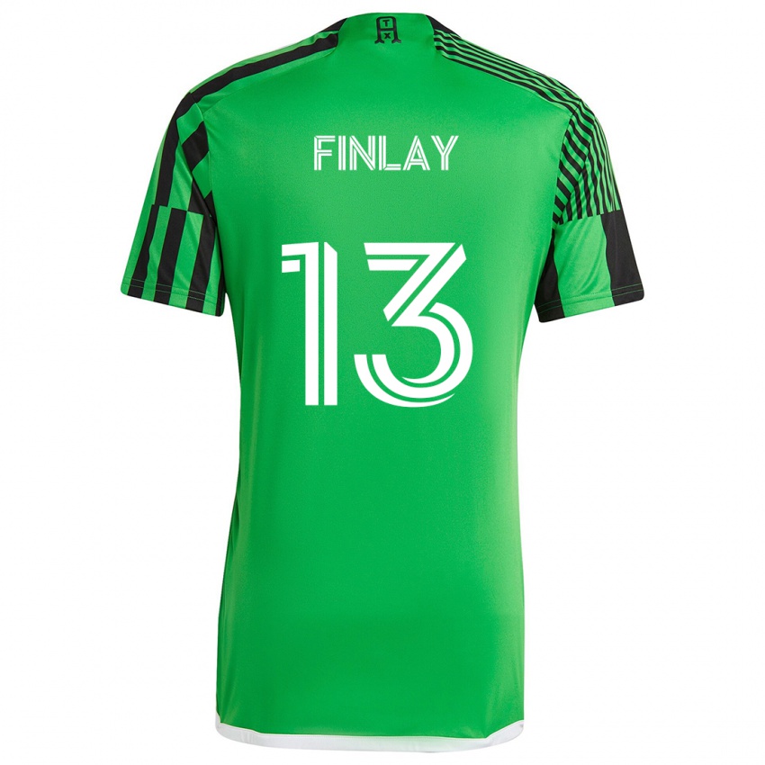 Herren Ethan Finlay #13 Grün Schwarz Heimtrikot Trikot 2024/25 T-Shirt Österreich