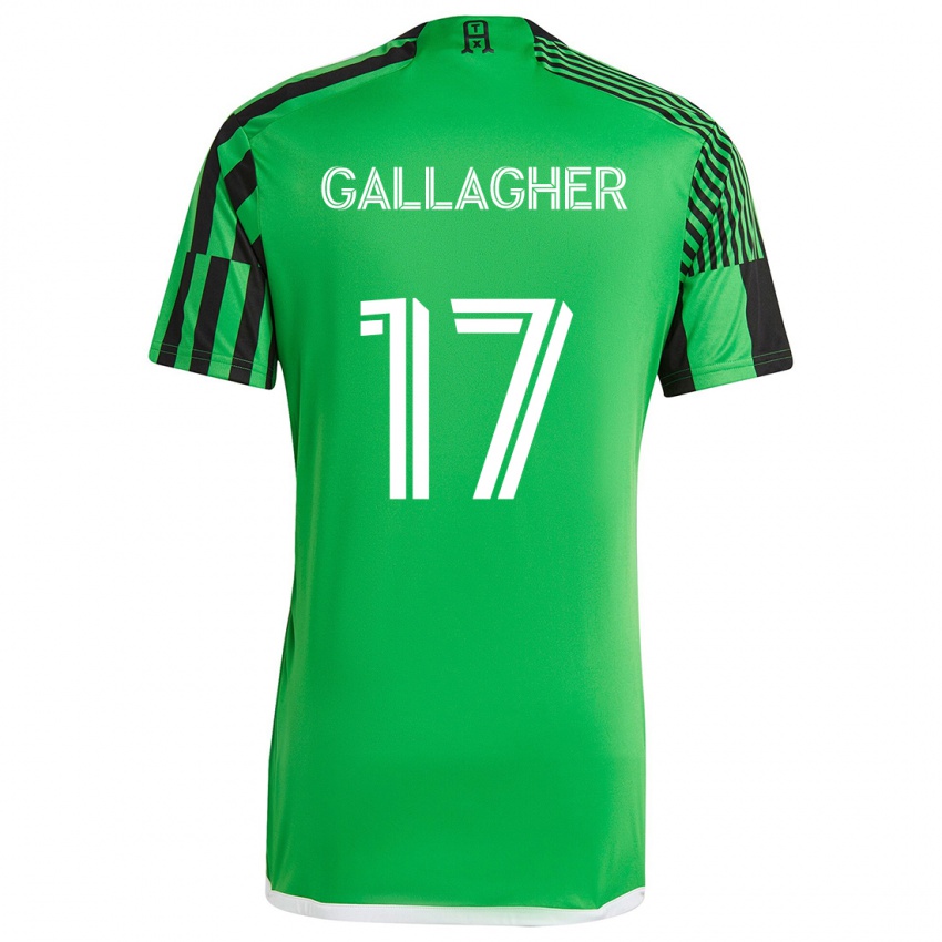 Herren Jon Gallagher #17 Grün Schwarz Heimtrikot Trikot 2024/25 T-Shirt Österreich