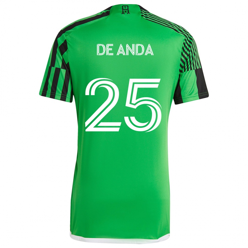 Herren Anthony De Anda #25 Grün Schwarz Heimtrikot Trikot 2024/25 T-Shirt Österreich