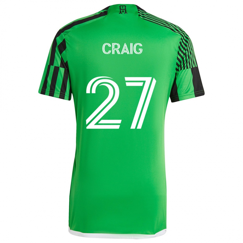 Herren Brandan Craig #27 Grün Schwarz Heimtrikot Trikot 2024/25 T-Shirt Österreich