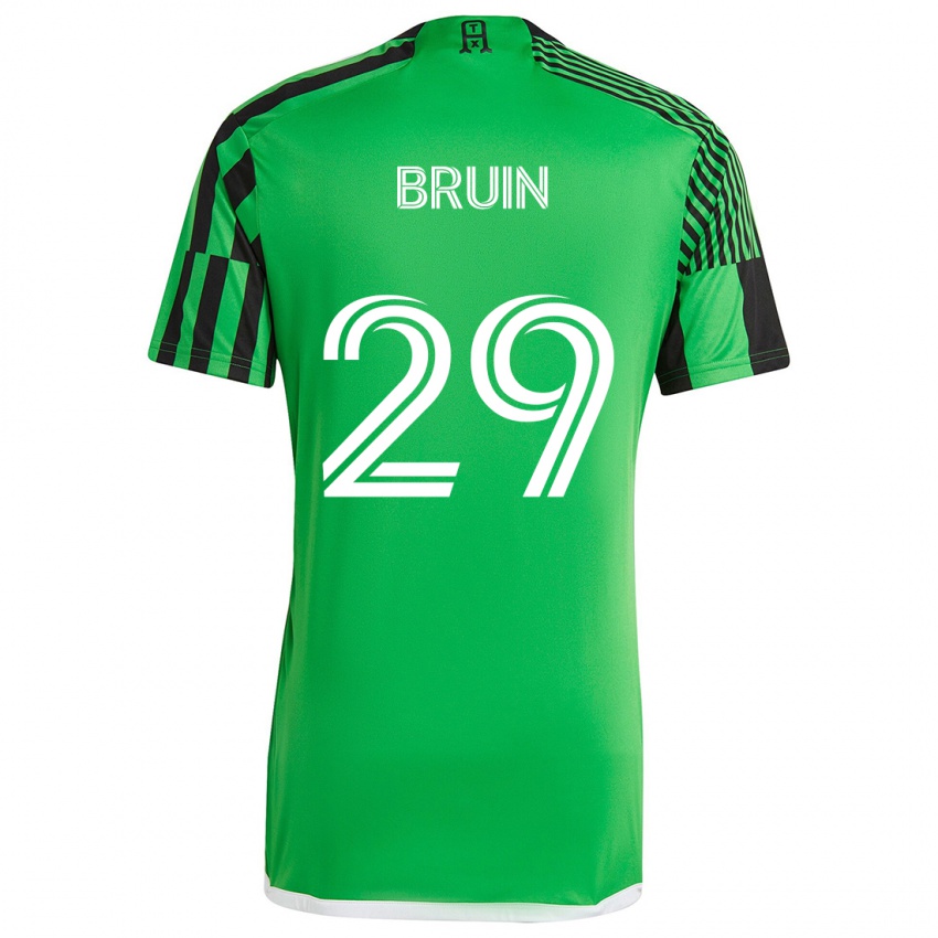 Herren Will Bruin #29 Grün Schwarz Heimtrikot Trikot 2024/25 T-Shirt Österreich