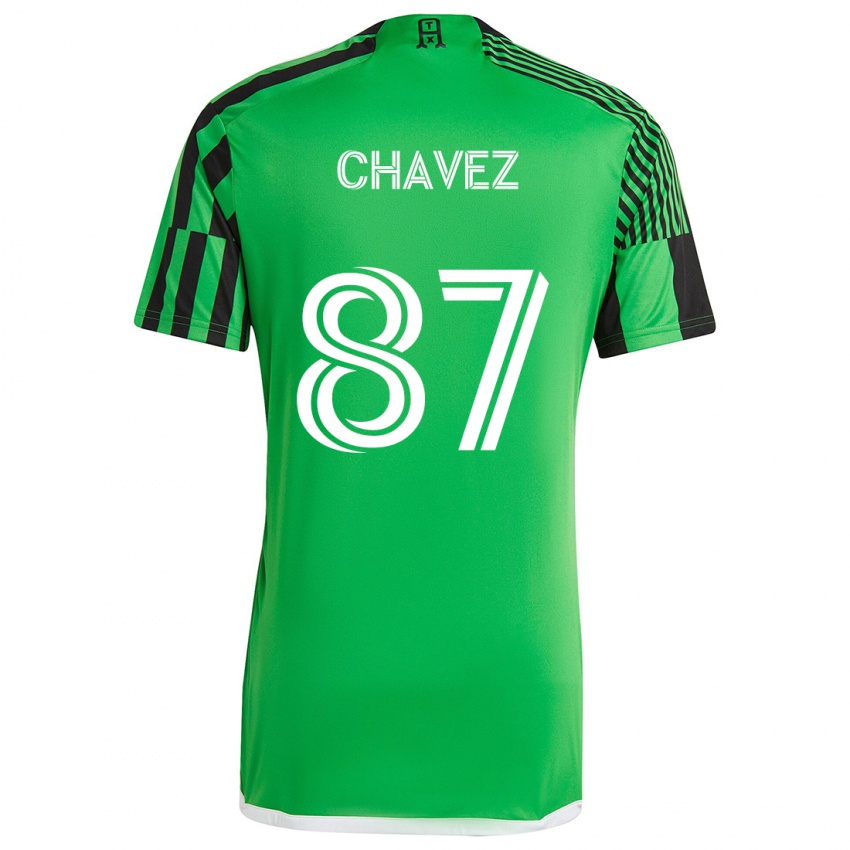 Herren Alfonso Ocampo-Chávez #87 Grün Schwarz Heimtrikot Trikot 2024/25 T-Shirt Österreich