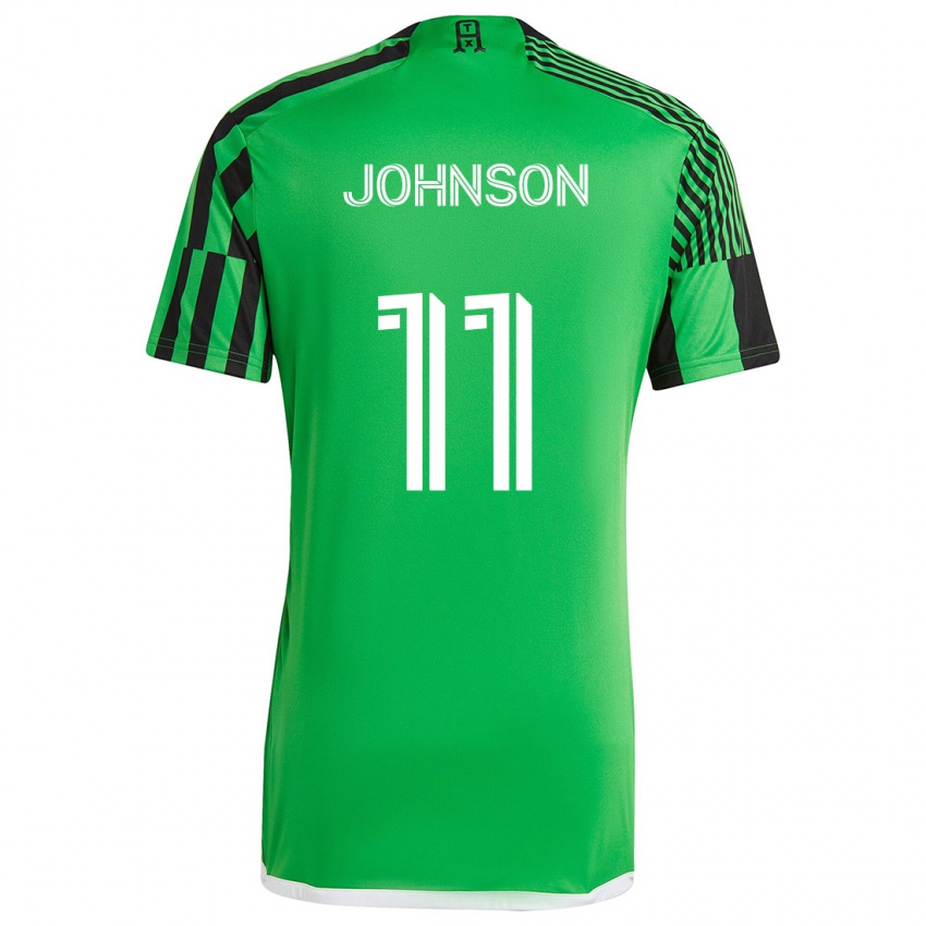 Herren Emmanuel Johnson #11 Grün Schwarz Heimtrikot Trikot 2024/25 T-Shirt Österreich