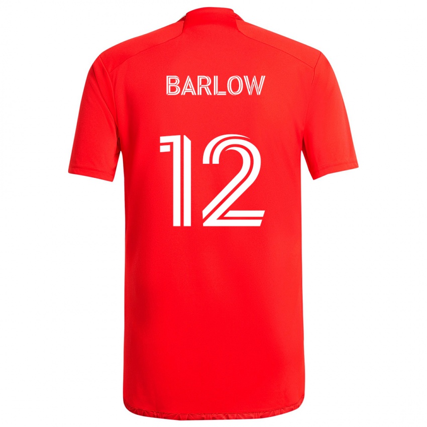 Herren Tom Barlow #12 Rot-Weiss Heimtrikot Trikot 2024/25 T-Shirt Österreich