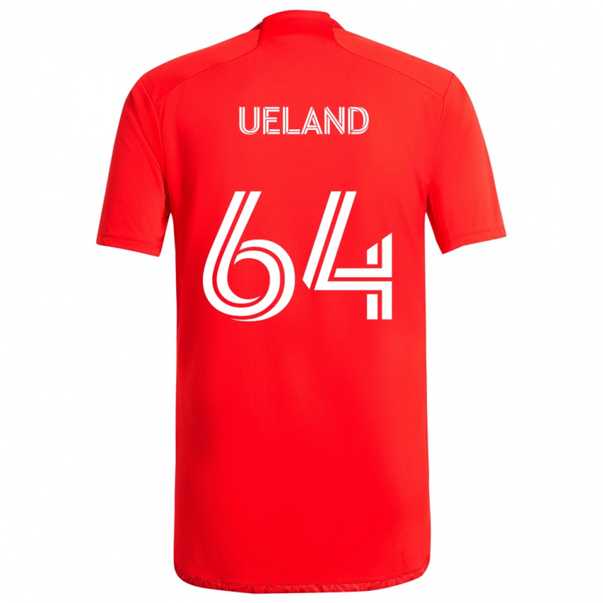 Herren Andreas Ueland #64 Rot-Weiss Heimtrikot Trikot 2024/25 T-Shirt Österreich