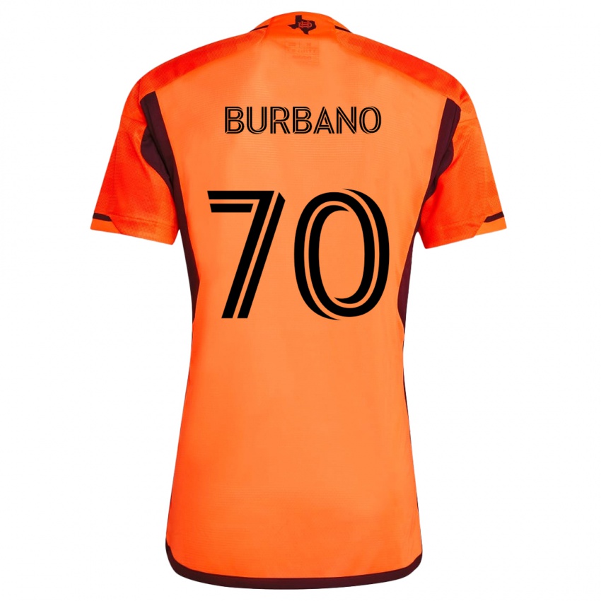 Herren Jordy Burbano #70 Orange Schwarz Heimtrikot Trikot 2024/25 T-Shirt Österreich