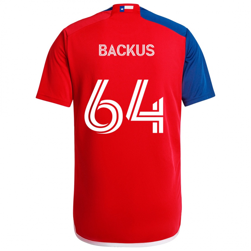 Herren Braeden Backus #64 Blau Rot Heimtrikot Trikot 2024/25 T-Shirt Österreich