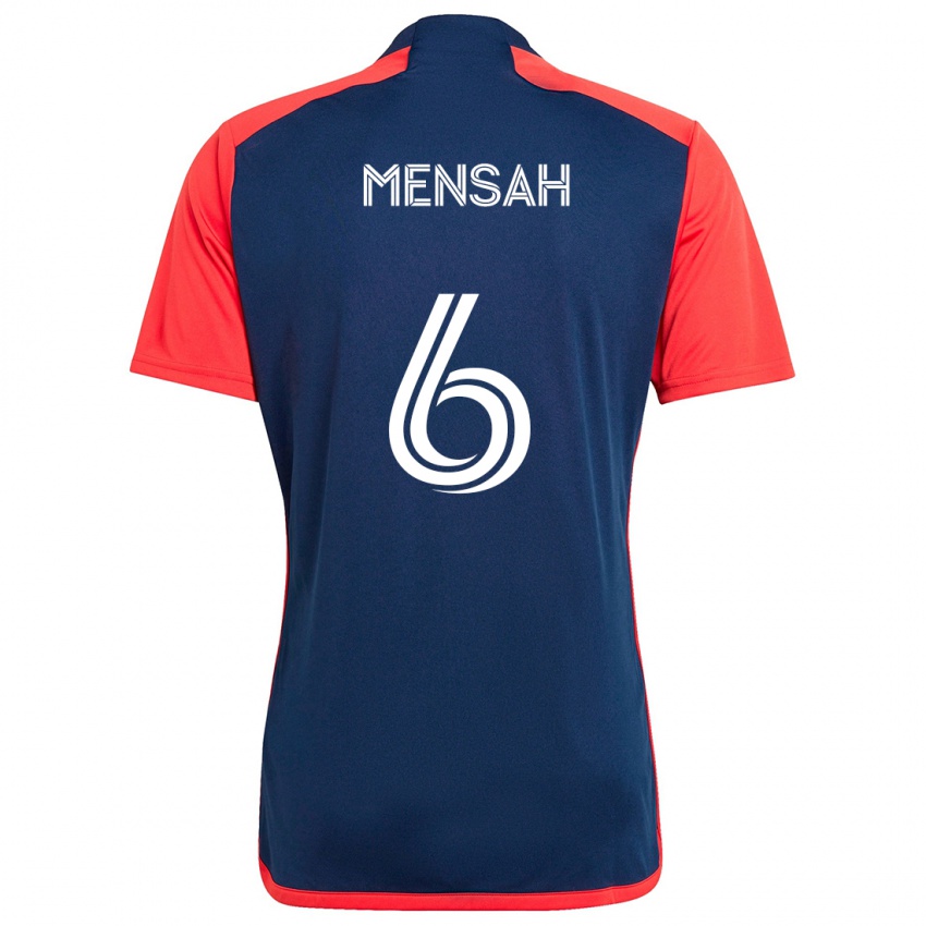 Herren Jonathan Mensah #6 Blau Rot Heimtrikot Trikot 2024/25 T-Shirt Österreich