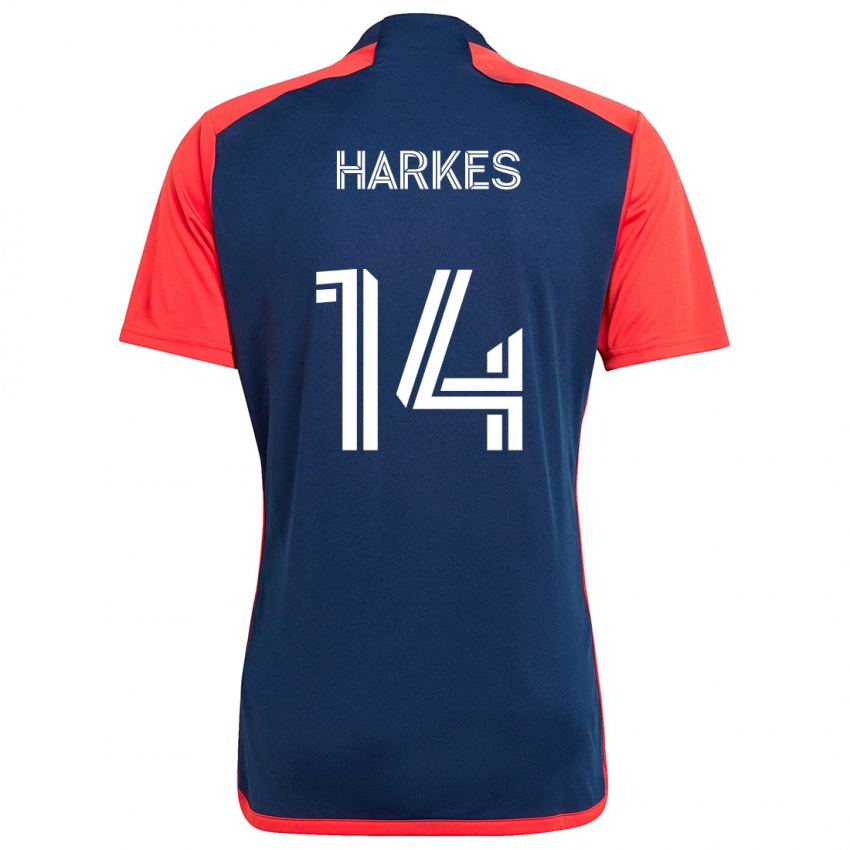 Herren Ian Harkes #14 Blau Rot Heimtrikot Trikot 2024/25 T-Shirt Österreich