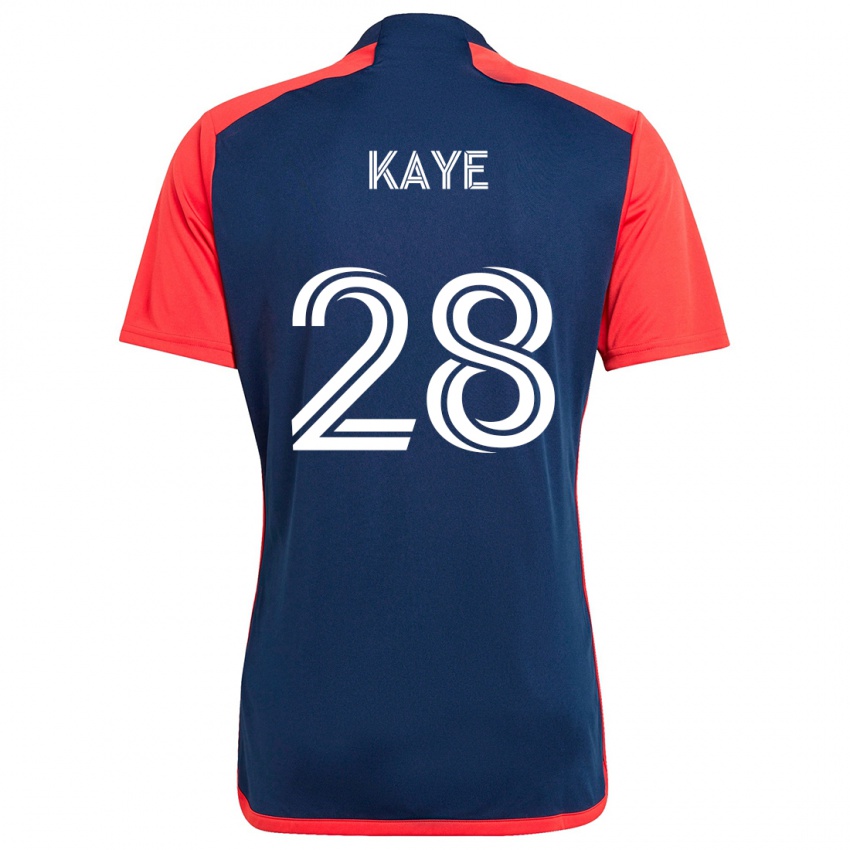 Herren Mark-Anthony Kaye #28 Blau Rot Heimtrikot Trikot 2024/25 T-Shirt Österreich