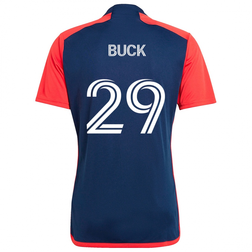 Herren Noel Buck #29 Blau Rot Heimtrikot Trikot 2024/25 T-Shirt Österreich