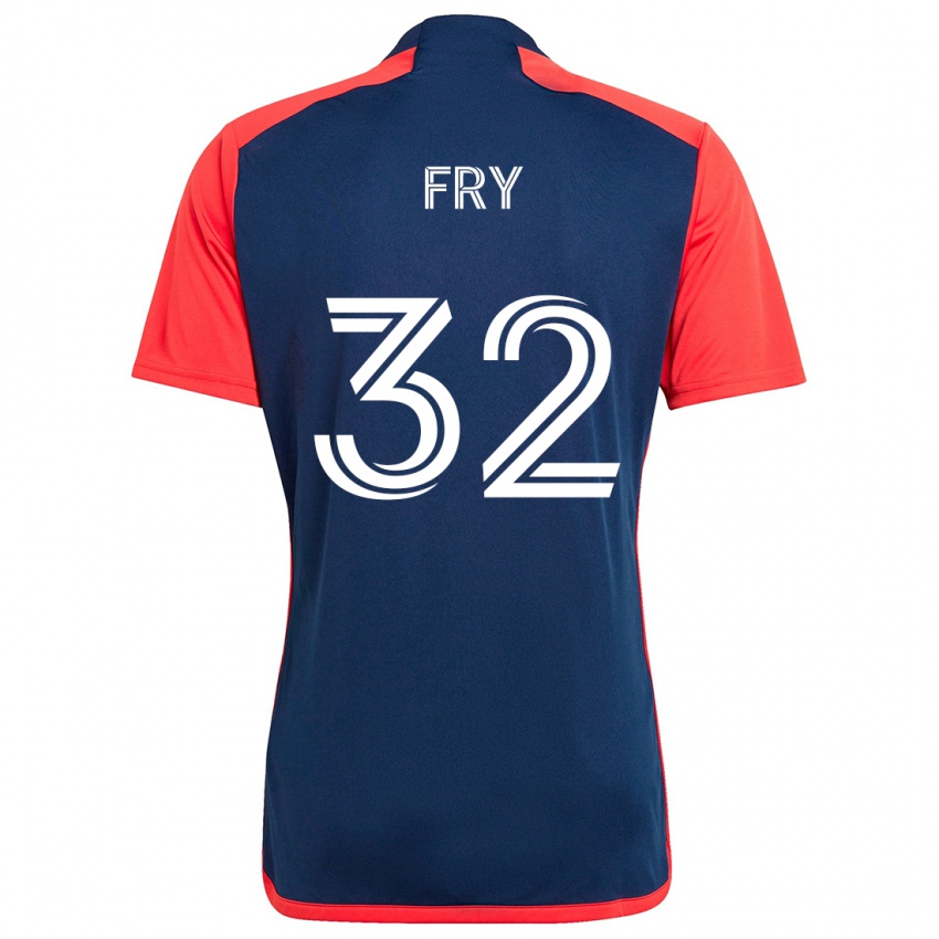 Herren Malcolm Fry #32 Blau Rot Heimtrikot Trikot 2024/25 T-Shirt Österreich