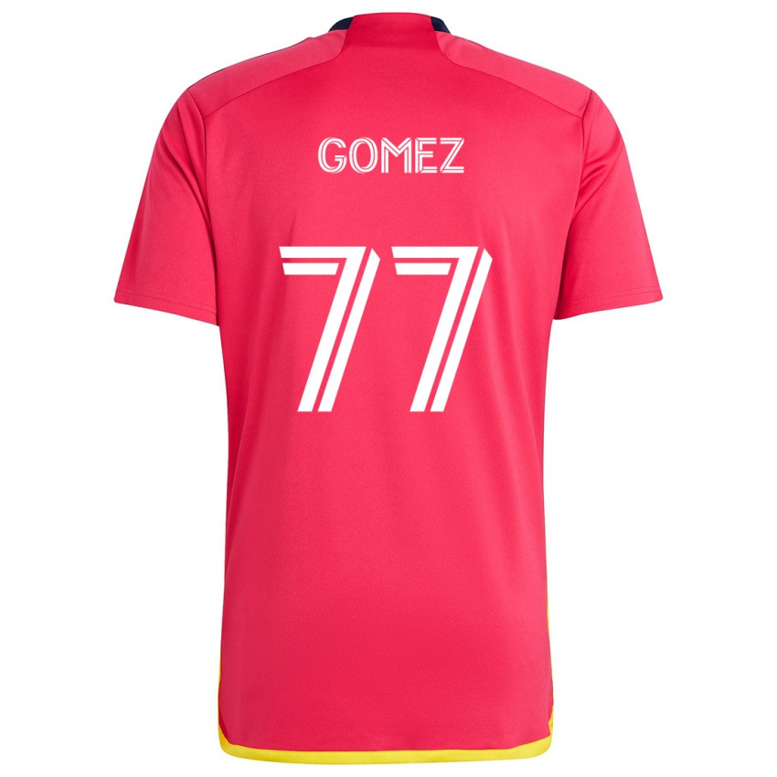 Herren Sam Gomez #77 Rot Blau Heimtrikot Trikot 2024/25 T-Shirt Österreich