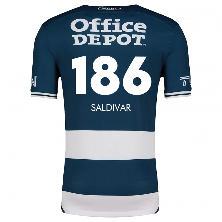 Herren José Saldívar #186 Blau Weiss Heimtrikot Trikot 2024/25 T-Shirt Österreich