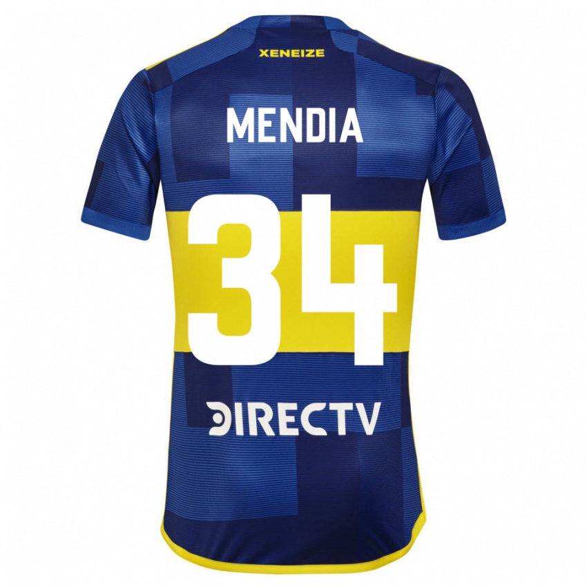 Herren Mateo Mendia #34 Blau Gelb Heimtrikot Trikot 2024/25 T-Shirt Österreich