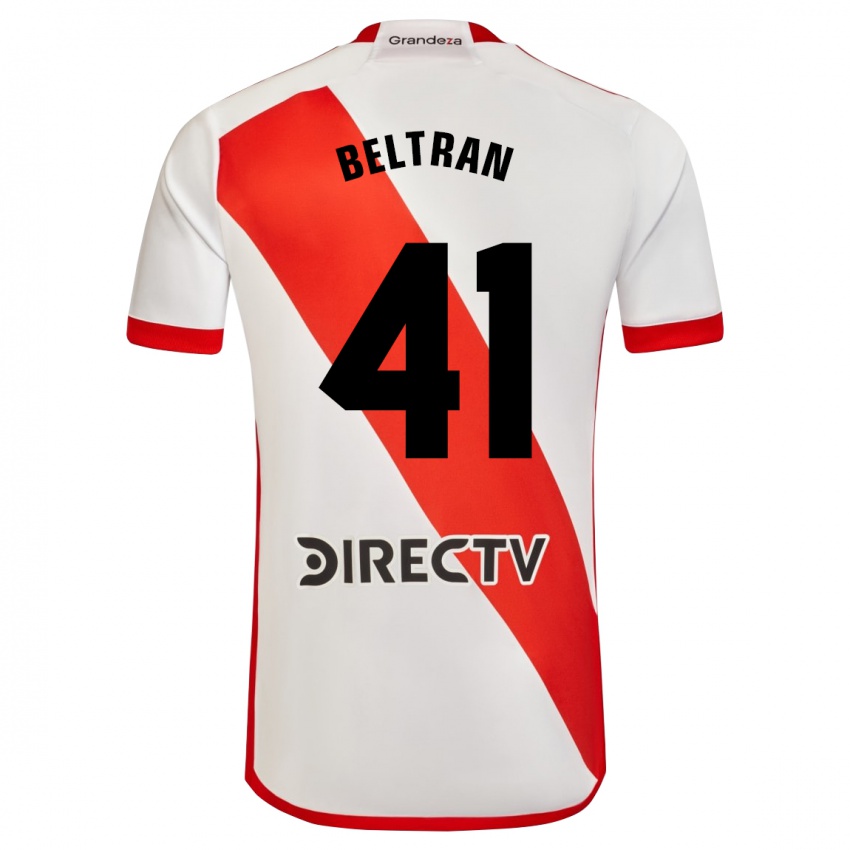 Herren Santiago Beltrán #41 Weiß Rot Heimtrikot Trikot 2024/25 T-Shirt Österreich