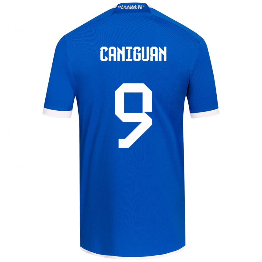 Herren Franchesca Caniguán #9 Blau Weiss Heimtrikot Trikot 2024/25 T-Shirt Österreich