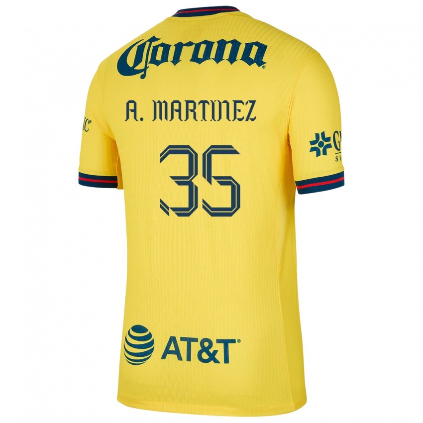 Herren Arturo Martínez #35 Gelb Blau Heimtrikot Trikot 2024/25 T-Shirt Österreich