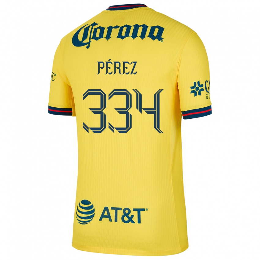 Herren Diego Pérez #334 Gelb Blau Heimtrikot Trikot 2024/25 T-Shirt Österreich