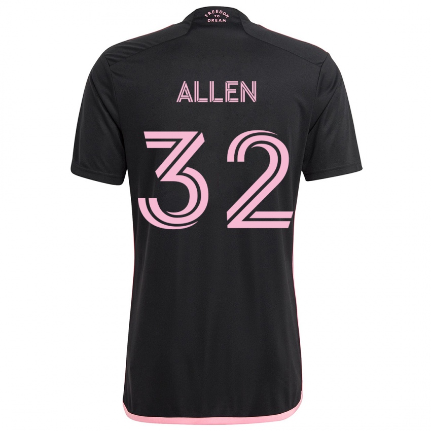 Herren Noah Allen #32 Schwarz Auswärtstrikot Trikot 2024/25 T-Shirt Österreich