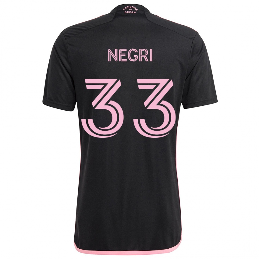 Herren Franco Negri #33 Schwarz Auswärtstrikot Trikot 2024/25 T-Shirt Österreich