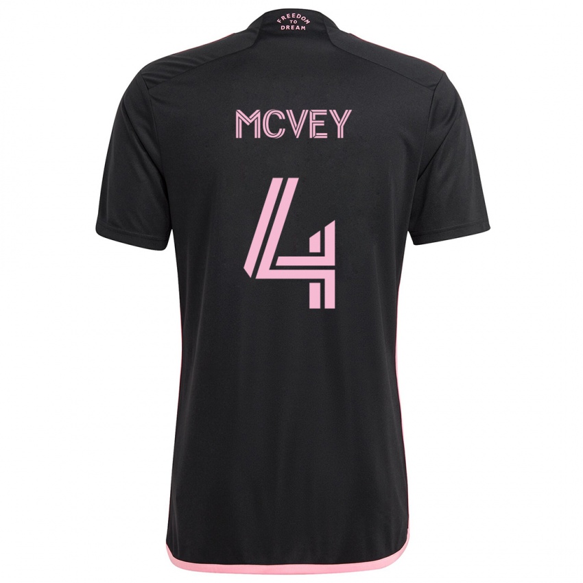 Herren Christopher Mcvey #4 Schwarz Auswärtstrikot Trikot 2024/25 T-Shirt Österreich