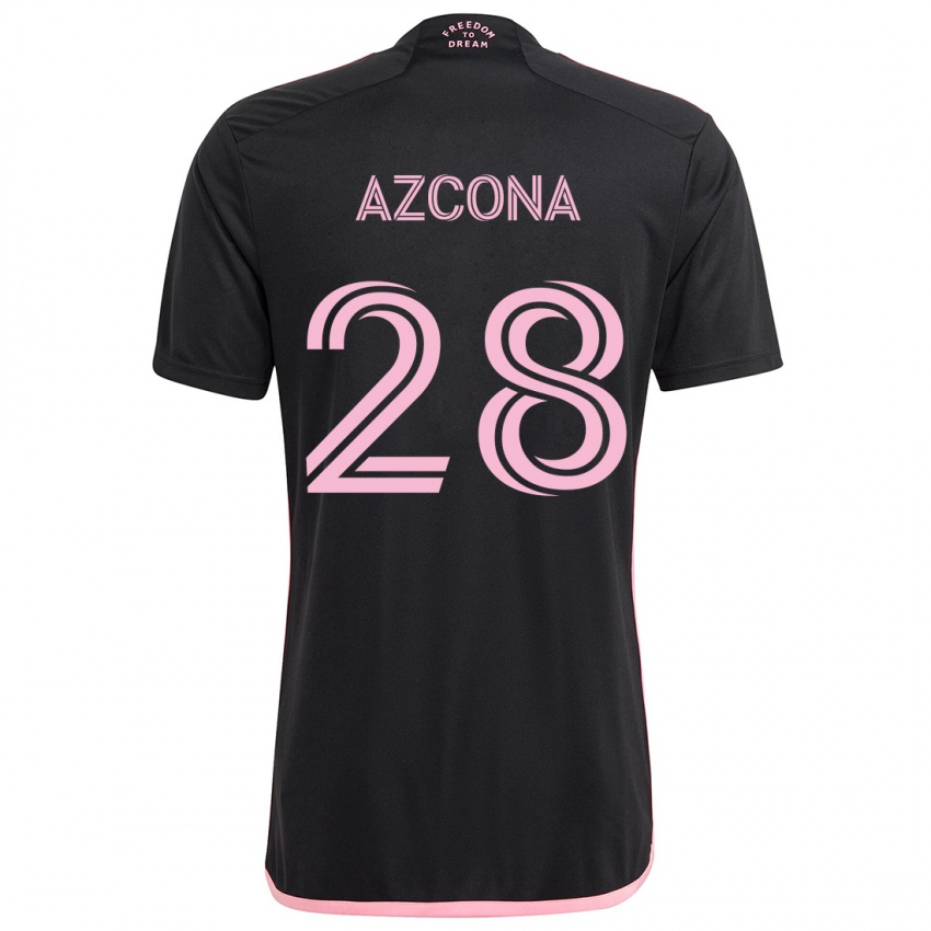 Herren Edison Azcona #28 Schwarz Auswärtstrikot Trikot 2024/25 T-Shirt Österreich