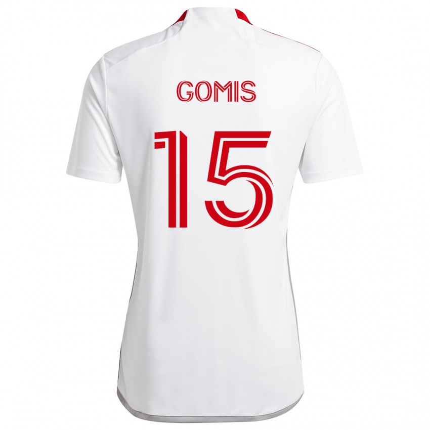 Herren Nicksoen Gomis #15 Weiß Rot Auswärtstrikot Trikot 2024/25 T-Shirt Österreich