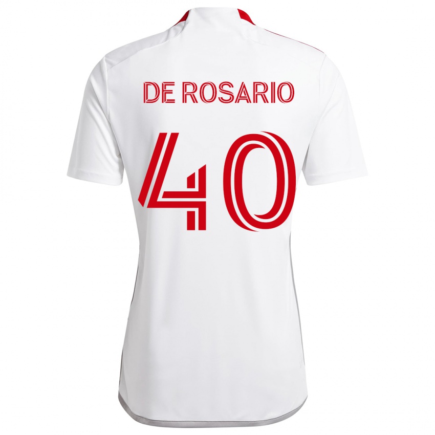 Herren Adisa De Rosario #40 Weiß Rot Auswärtstrikot Trikot 2024/25 T-Shirt Österreich