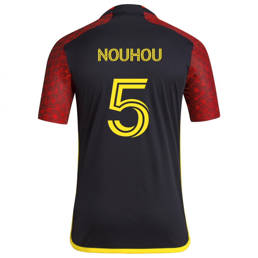 Herren Nouhou #5 Rot Schwarz Auswärtstrikot Trikot 2024/25 T-Shirt Österreich