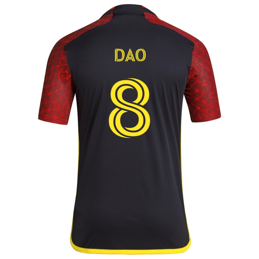 Herren Kaylee Dao #8 Rot Schwarz Auswärtstrikot Trikot 2024/25 T-Shirt Österreich