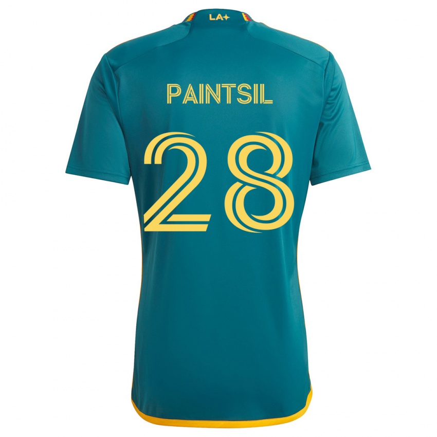 Herren Joseph Paintsil #28 Grün Gelb Auswärtstrikot Trikot 2024/25 T-Shirt Österreich