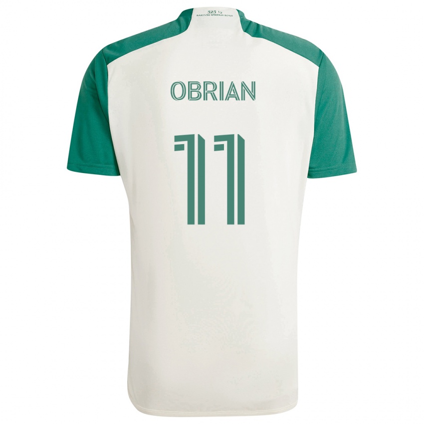 Herren Jáder Obrian #11 Braune Farben Grün Auswärtstrikot Trikot 2024/25 T-Shirt Österreich