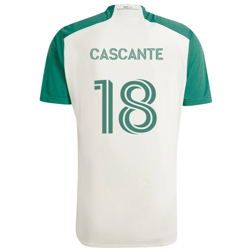 Herren Julio Cascante #18 Braune Farben Grün Auswärtstrikot Trikot 2024/25 T-Shirt Österreich