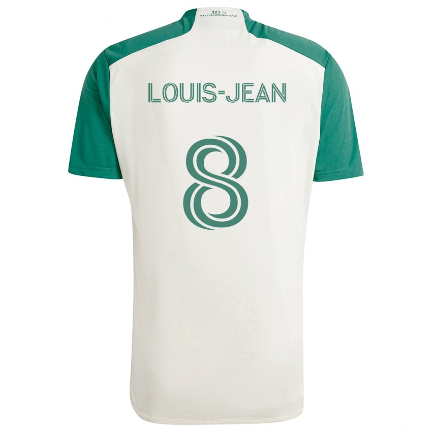 Herren Steeve Louis-Jean #8 Braune Farben Grün Auswärtstrikot Trikot 2024/25 T-Shirt Österreich