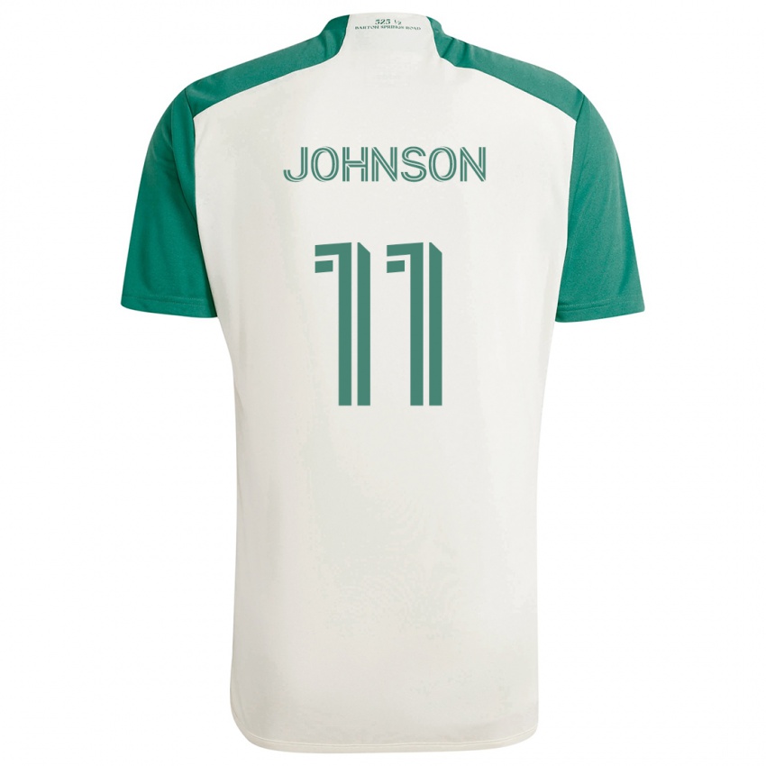 Herren Emmanuel Johnson #11 Braune Farben Grün Auswärtstrikot Trikot 2024/25 T-Shirt Österreich