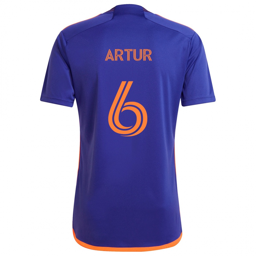 Herren Artur #6 Lila Orange Auswärtstrikot Trikot 2024/25 T-Shirt Österreich