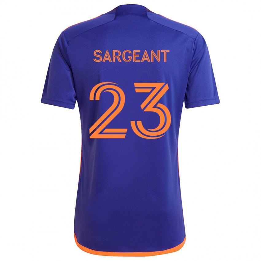 Herren Kieran Sargeant #23 Lila Orange Auswärtstrikot Trikot 2024/25 T-Shirt Österreich