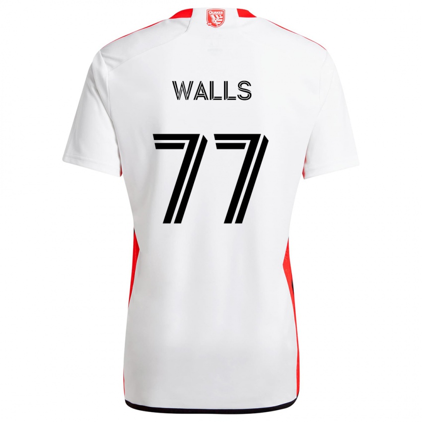 Herren Casey Walls #77 Weiß Rot Auswärtstrikot Trikot 2024/25 T-Shirt Österreich