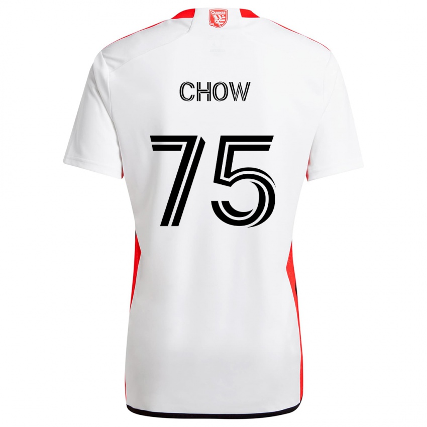 Herren Alex Chow #75 Weiß Rot Auswärtstrikot Trikot 2024/25 T-Shirt Österreich